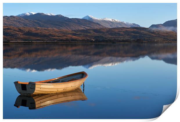 Calm waters on Loch Shiel Print by Dan Ward