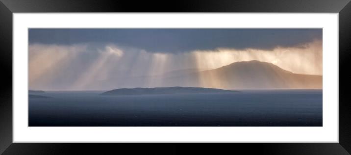 Highland Scotland Sunshine and Showers Framed Mounted Print by Derek Beattie
