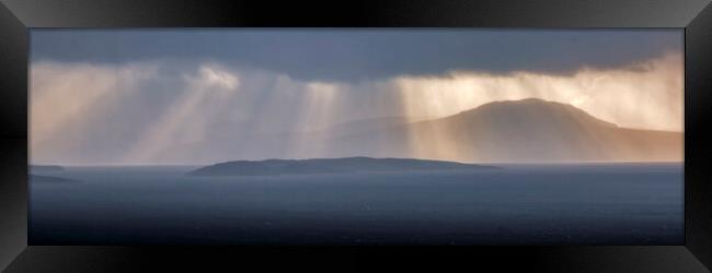 Highland Scotland Sunshine and Showers Framed Print by Derek Beattie