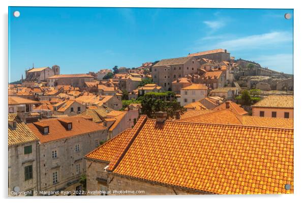 Old town Dubrovnik Acrylic by Margaret Ryan