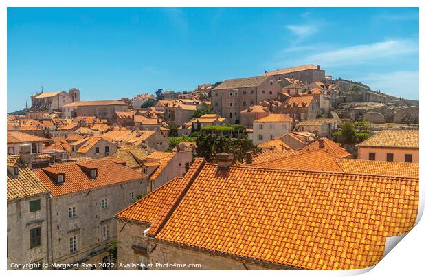 Old town Dubrovnik Print by Margaret Ryan