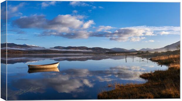All calm on Loch Shiel Canvas Print by Dan Ward