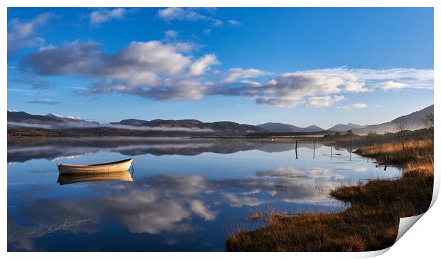 All calm on Loch Shiel Print by Dan Ward