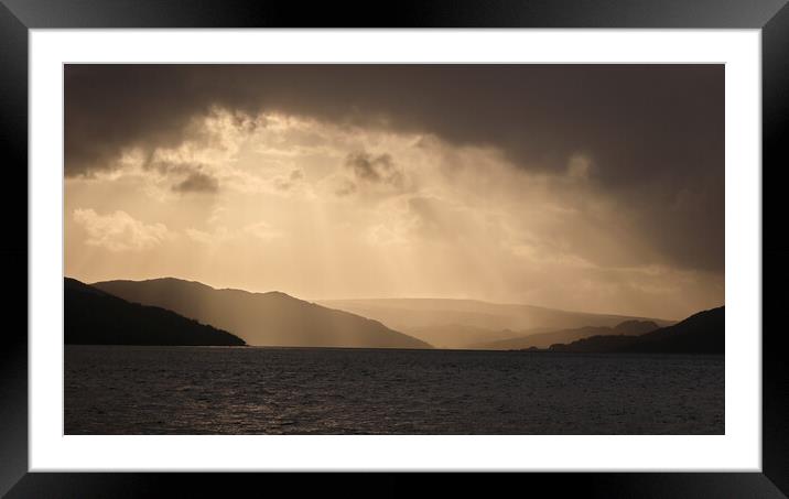 Golden light on Loch Sunart Framed Mounted Print by Dan Ward