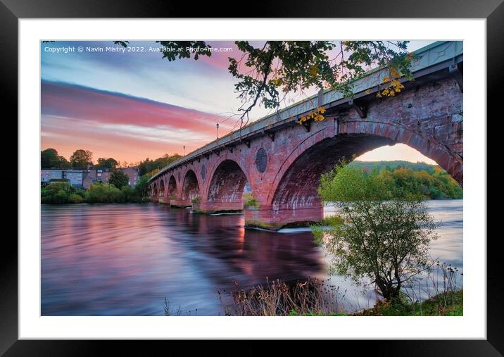 A view of Perth Bridge Framed Mounted Print by Navin Mistry