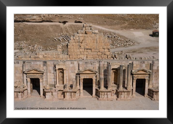 Gerasa Roman South Theater Stage Framed Mounted Print by Dietmar Rauscher
