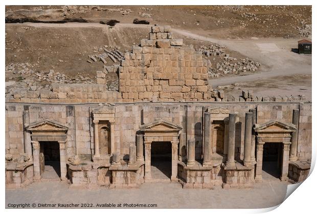 Gerasa Roman South Theater Stage Print by Dietmar Rauscher