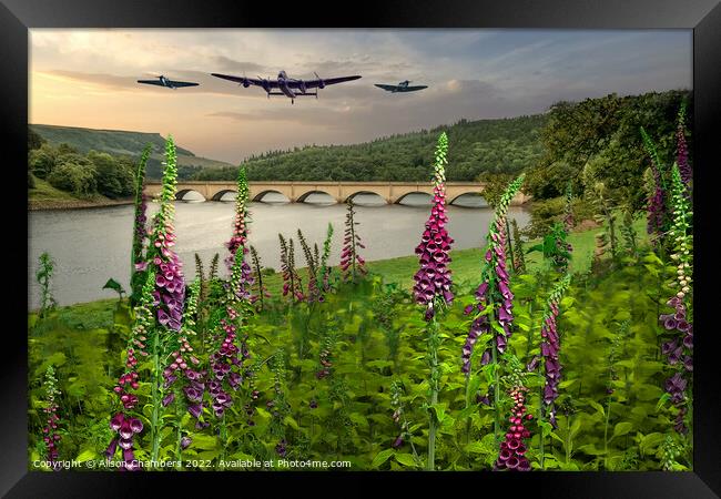 Ladybower Lancaster BBMF Framed Print by Alison Chambers