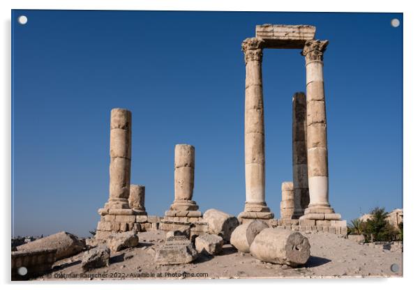 Temple of Hercules in Amman, Jordan Acrylic by Dietmar Rauscher