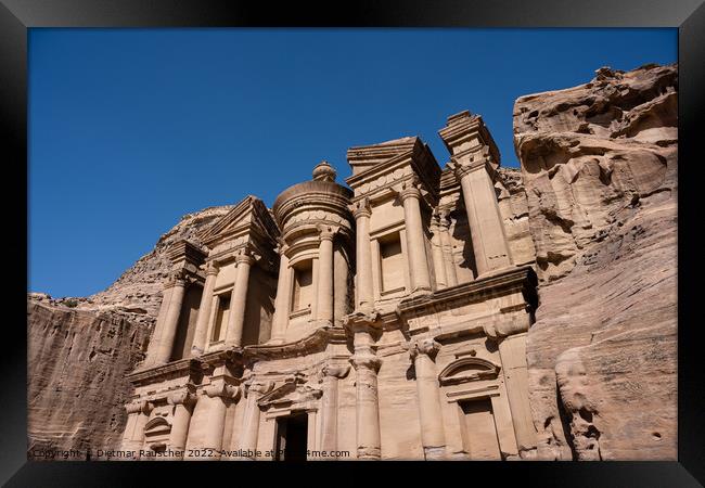 Ad Deir or the Monastery in Petra, Jordan Framed Print by Dietmar Rauscher