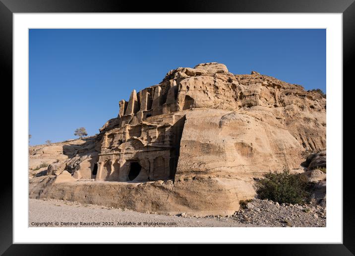 Obelisk Tomb in Petra, Jordan Framed Mounted Print by Dietmar Rauscher