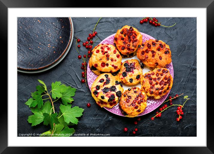 Homemade cookies with currants. Framed Mounted Print by Mykola Lunov Mykola