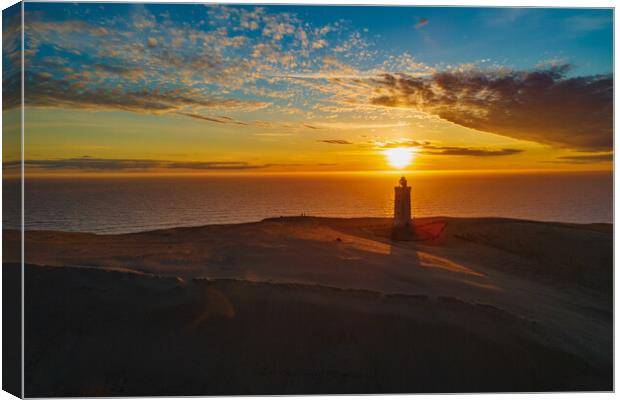 Sunset at Rubjerg Knude Canvas Print by Thomas Schaeffer