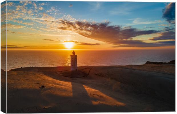 Sunset at Rubjerg Knude Canvas Print by Thomas Schaeffer