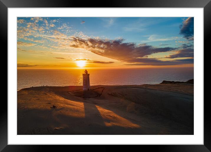 Sunset at Rubjerg Knude Framed Mounted Print by Thomas Schaeffer