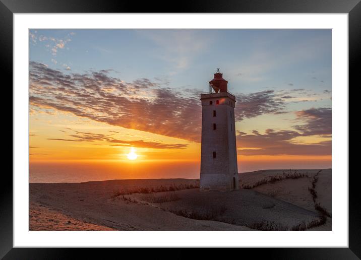 Sunset at Rubjerg Knude Framed Mounted Print by Thomas Schaeffer