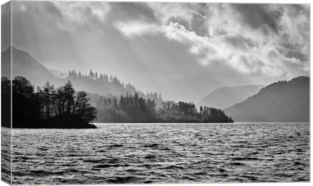 Ray of Light on Thirlmere Canvas Print by Dan Ward