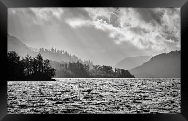 Ray of Light on Thirlmere Framed Print by Dan Ward