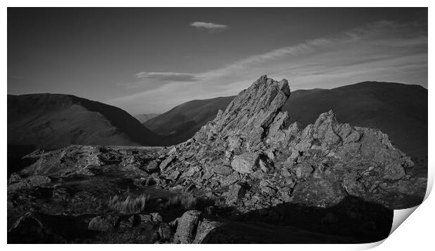 helm Crag, The Lake District Print by Dan Ward