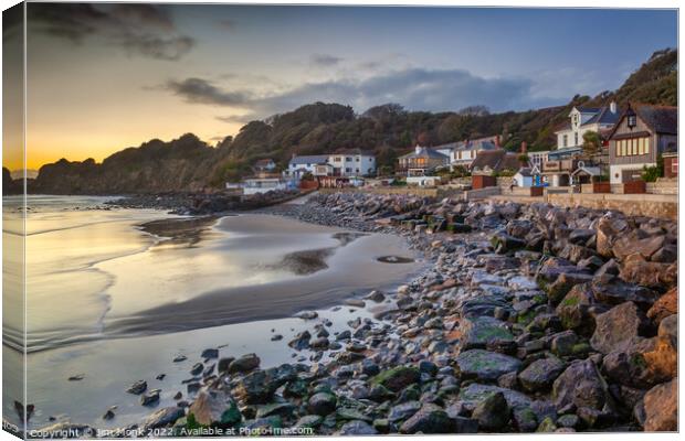 Steephill Cove, Isle Of Wight Canvas Print by Jim Monk