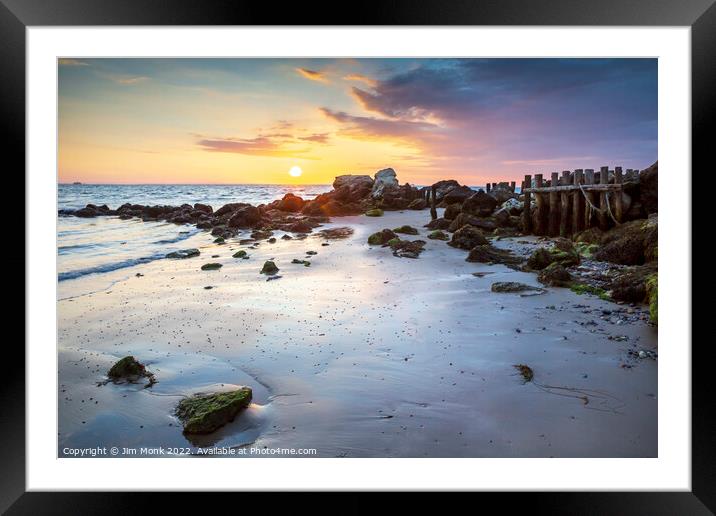 Sunrise at Seagrove Bay  Framed Mounted Print by Jim Monk