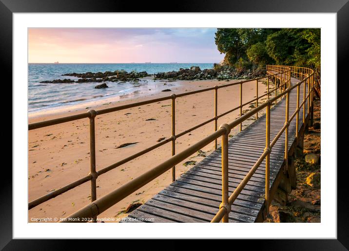 Seagrove Bay Walkway, Isle of Wight Framed Mounted Print by Jim Monk