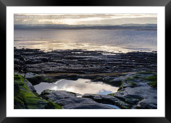 View from Hilbre Island Coast Framed Mounted Print by Pearl Bucknall