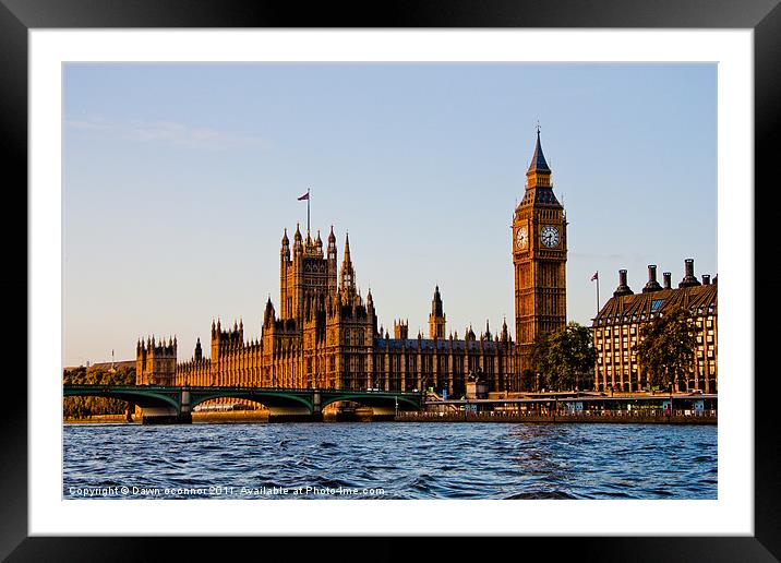 River View of Westminster Framed Mounted Print by Dawn O'Connor