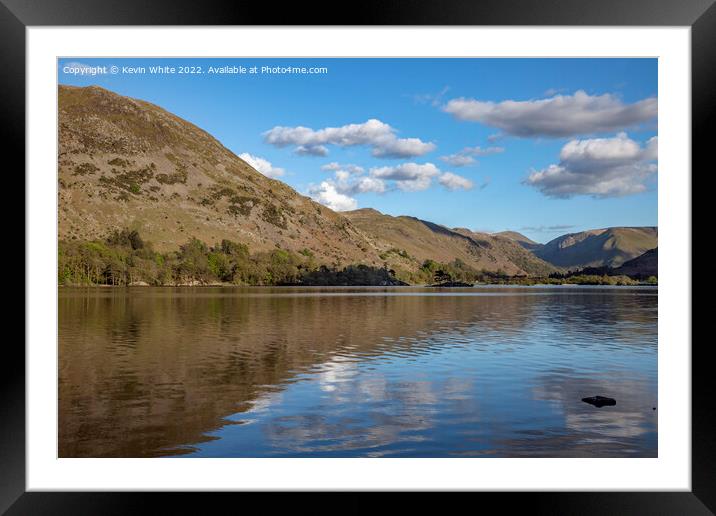 Pleasant sunny evening at Ullswater Framed Mounted Print by Kevin White