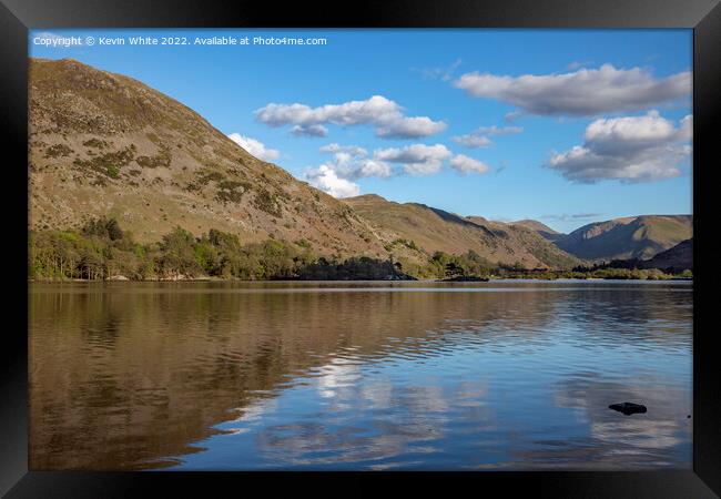 Pleasant sunny evening at Ullswater Framed Print by Kevin White