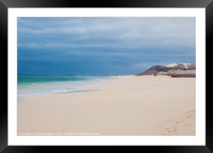 Serene Cape Verdean Coastal Escape Framed Mounted Print by Holly Burgess