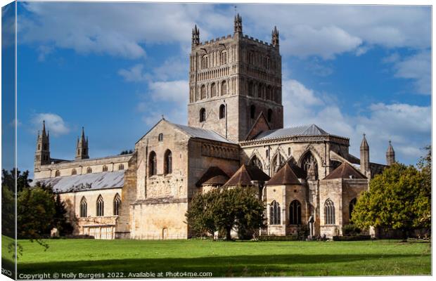 Gloucester Cathedral: A Gothic Testament Canvas Print by Holly Burgess