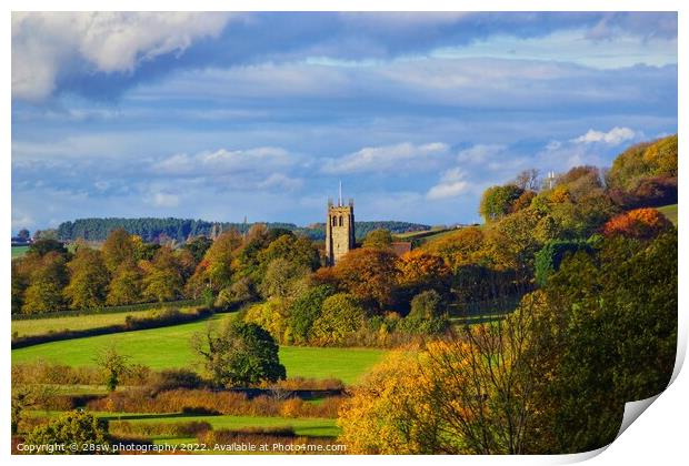 Greasley surrounded by Autumn. Print by 28sw photography
