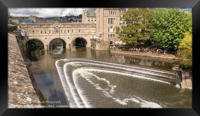 'Iconic Pulteney Bridge: Bath's Architectural Marv Framed Print by Holly Burgess