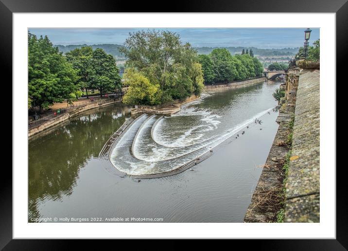 Pulteney Bridge's Timeless Charm Framed Mounted Print by Holly Burgess
