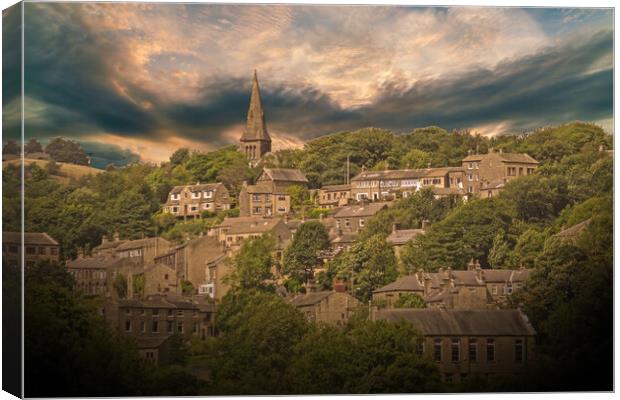 Golcar Huddersfield Canvas Print by Apollo Aerial Photography