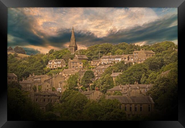 Golcar Huddersfield Framed Print by Apollo Aerial Photography