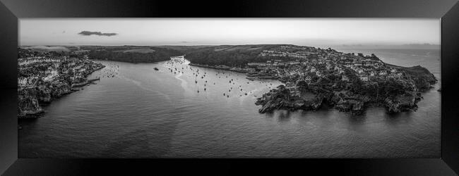 Fowey and Polruan From The Air Framed Print by Apollo Aerial Photography