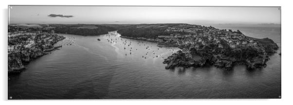 Fowey and Polruan From The Air Acrylic by Apollo Aerial Photography