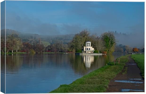 A Misty Morning at Temple Island Canvas Print by Joyce Storey