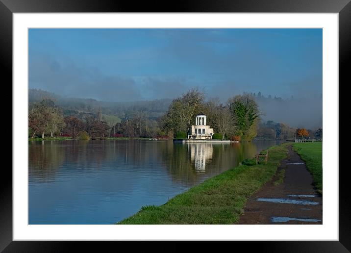 A Misty Morning at Temple Island Framed Mounted Print by Joyce Storey