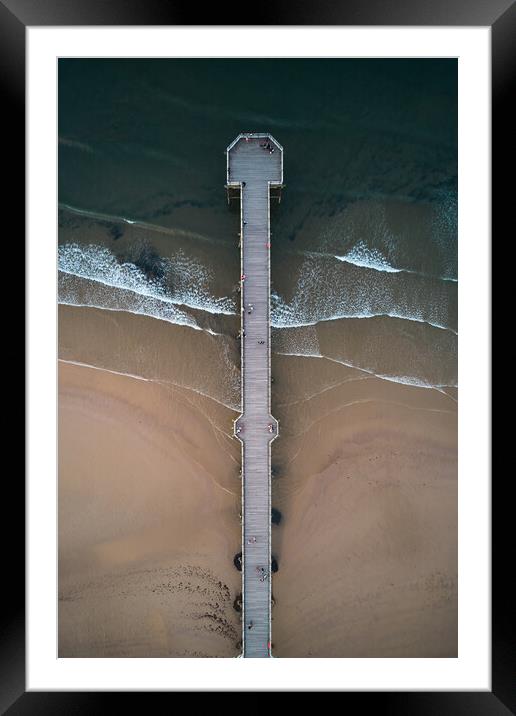 Saltburn by the Sea from above Framed Mounted Print by Dan Ward
