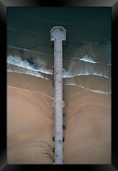 Saltburn by the Sea from above Framed Print by Dan Ward
