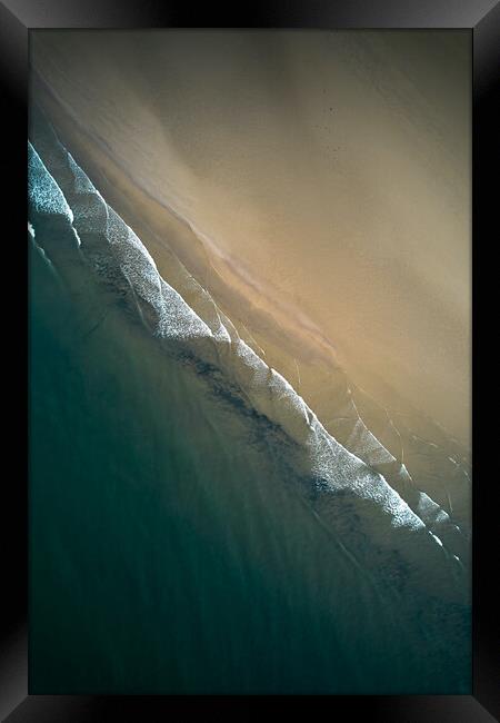 Saltburn beach from above Framed Print by Dan Ward