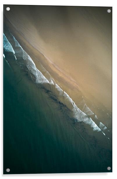 Saltburn beach from above Acrylic by Dan Ward