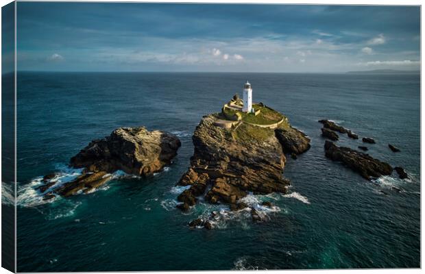 Godrevy Lighthouse, Cornwall Canvas Print by Dan Ward