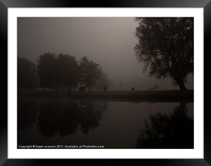Misty Mornings Fishing Framed Mounted Print by Dawn O'Connor