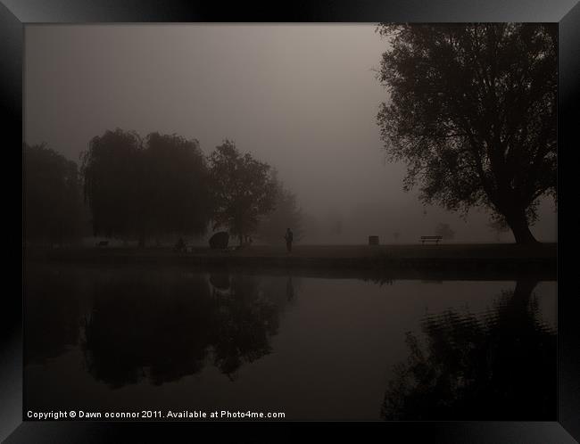 Misty Mornings Fishing Framed Print by Dawn O'Connor