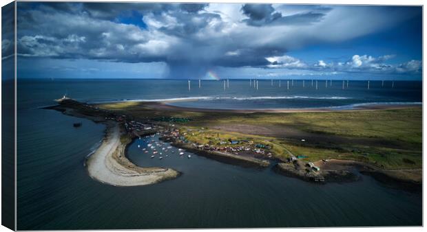 Storm over South Gare Canvas Print by Dan Ward