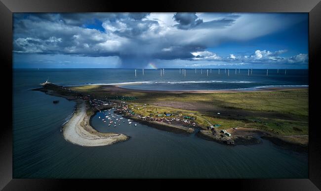 Storm over South Gare Framed Print by Dan Ward
